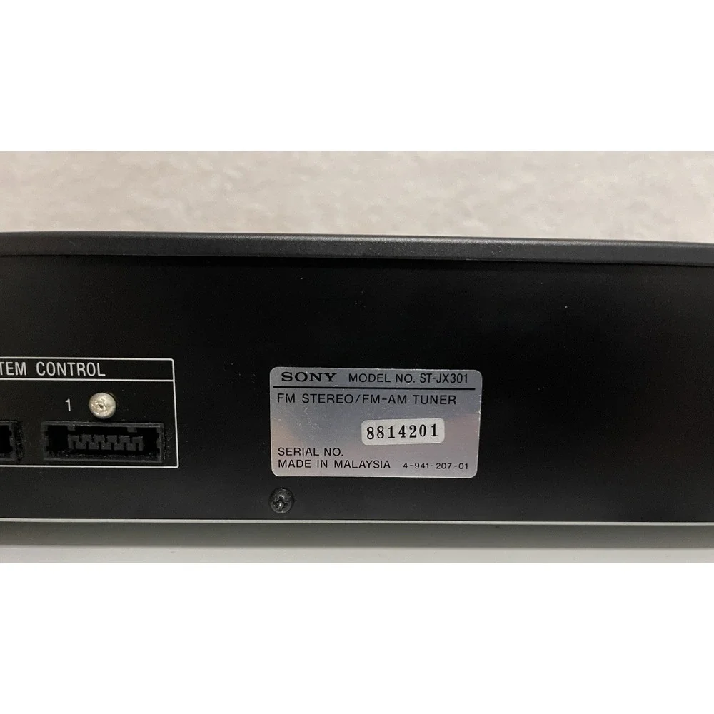 SONY ST-JX301 Quartz Lock Digital Synthesizer Stereo AM/FM